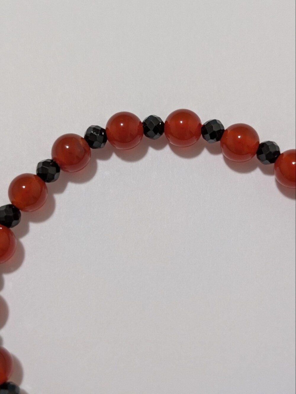 Carnelian/Black Spinel Bracelet - Picture 3 of 4
